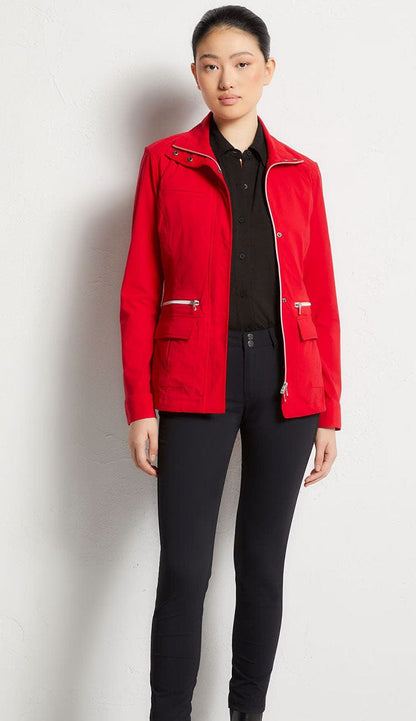 Kenya Safari Jacket Atomic Red Full View by Anatomie | Paula & Chlo Front View