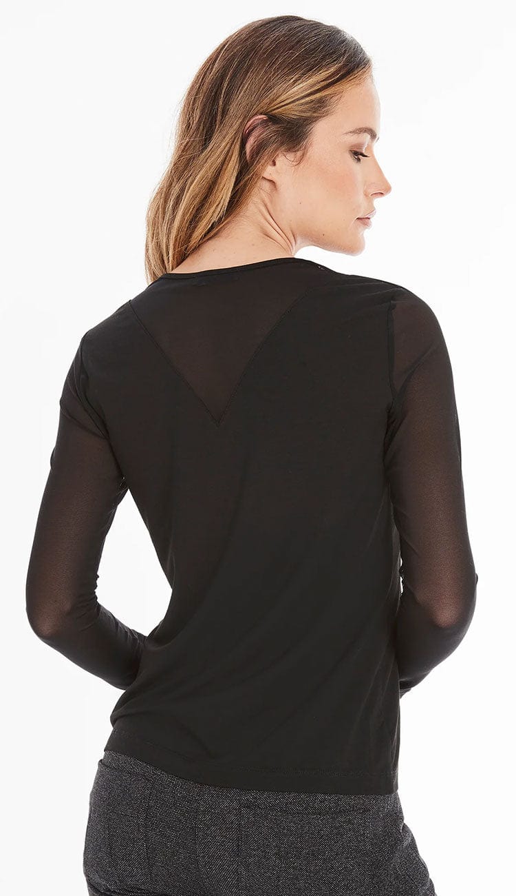 Kim Mesh Top in Black by Anatomie back view - Paula & Chlo