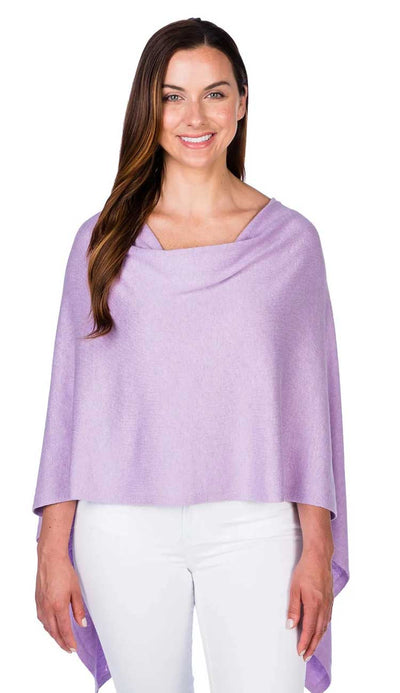 Lavender Ice Trade Wind Cashmere Blend Dress Topper Poncho by Alashan Cashmere