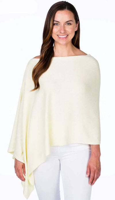Lemon Ice Trade Wind Cashmere Blend Dress Topper Poncho by Alashan Cashmere