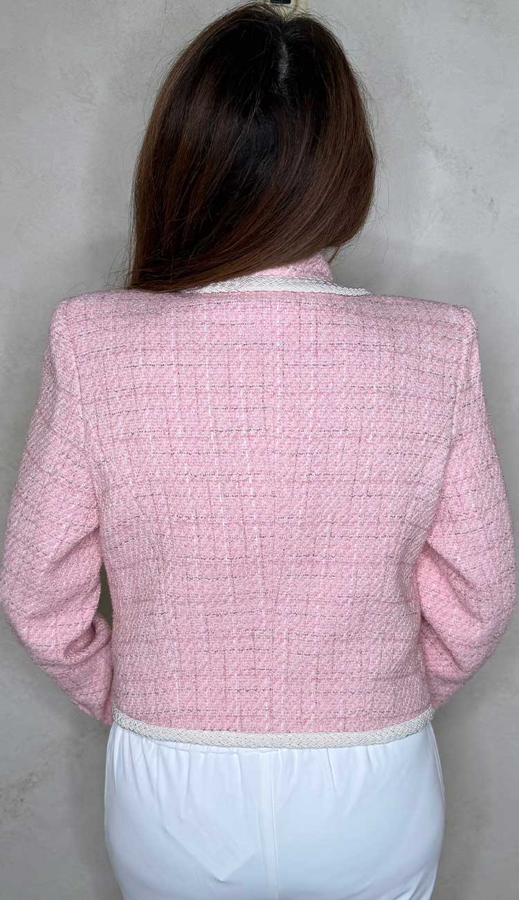 Lenore Tweed Blazer by generation love at paula and chlo back view