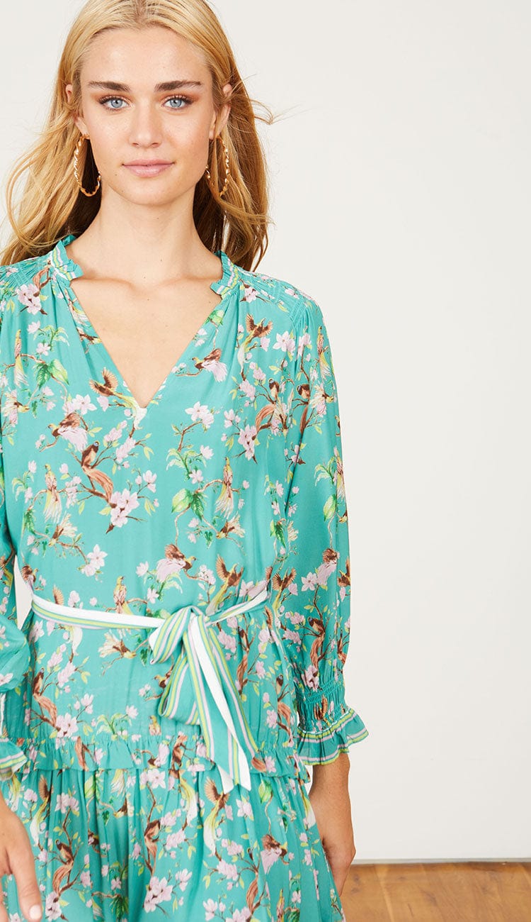 Moira Birds in Paradise Dress by Caballero - Paula & Chlo - detail view