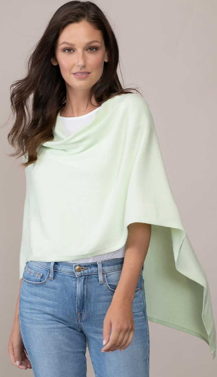 Miami Trade Wind Cashmere Blend Dress Topper Poncho by Alashan Cashmere