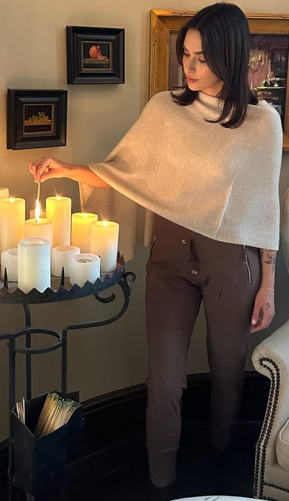 Raffaello Rossi Candy Pant in copper, women’s slim jogger pant with drawstring waist and zip pockets