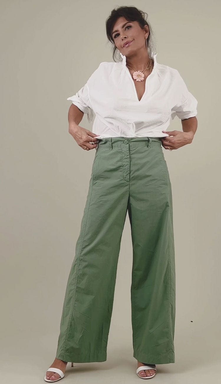 Penelope Cabo Long sleeve white cotton blouse with a ruffled collar by A Shirt Thing  | Paula & Chlo Front view