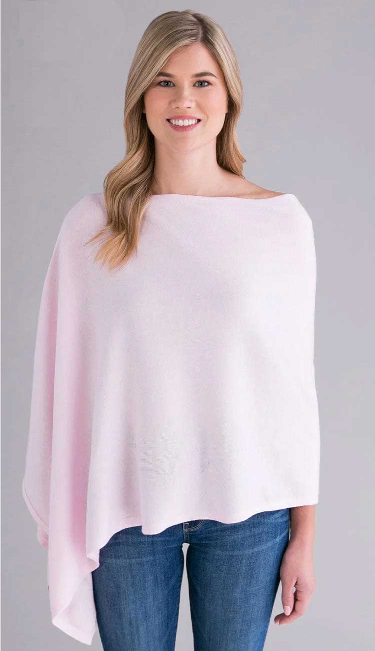 Pink Sugar Trade Wind Cashmere Blend Dress Topper Poncho by Alashan Cashmere