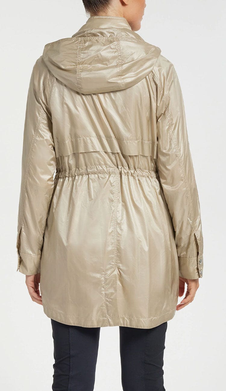 Ramona Windbreaker by Anatomie in champagne back view - Paula & Chlo