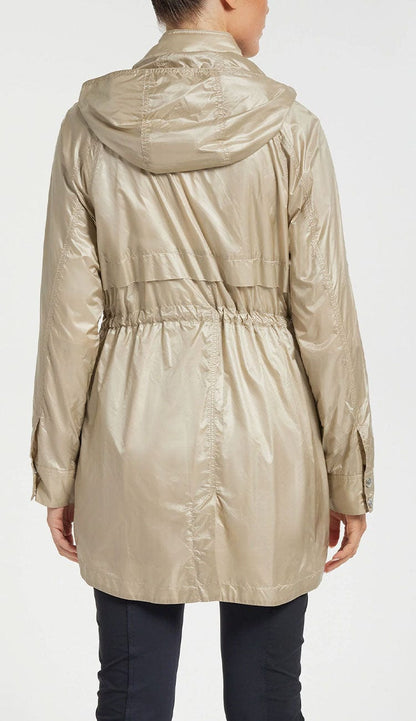 Ramona Windbreaker by Anatomie in champagne back view - Paula & Chlo