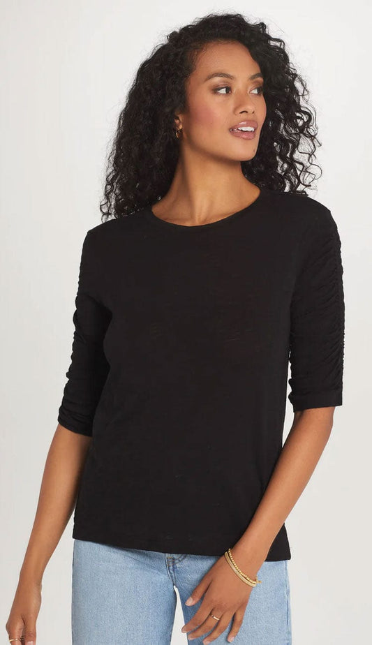 Goldie Ruched Sleeve by GOLDIE in Black