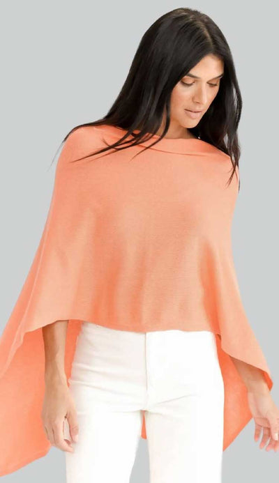 Sherbet Trade Wind Cashmere Blend Dress Topper Poncho by Alashan Cashmere