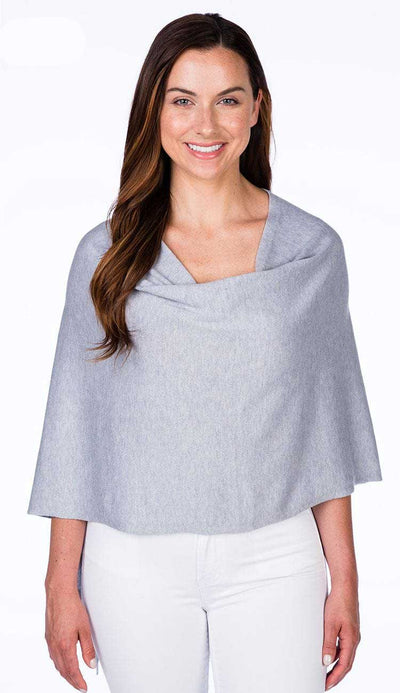 Slate Trade Wind Cashmere Blend Dress Topper Poncho by Alashan Cashmere