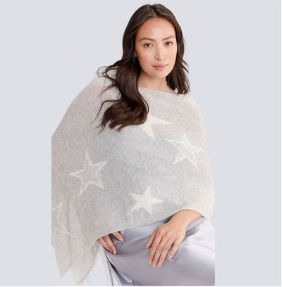 The Star Topper from Claudia Nichole by Alashan Cashmere.  Shop our collection of cashmere toppers by Alashan Cashmere. Shop our 100% Cashmere poncho collection.