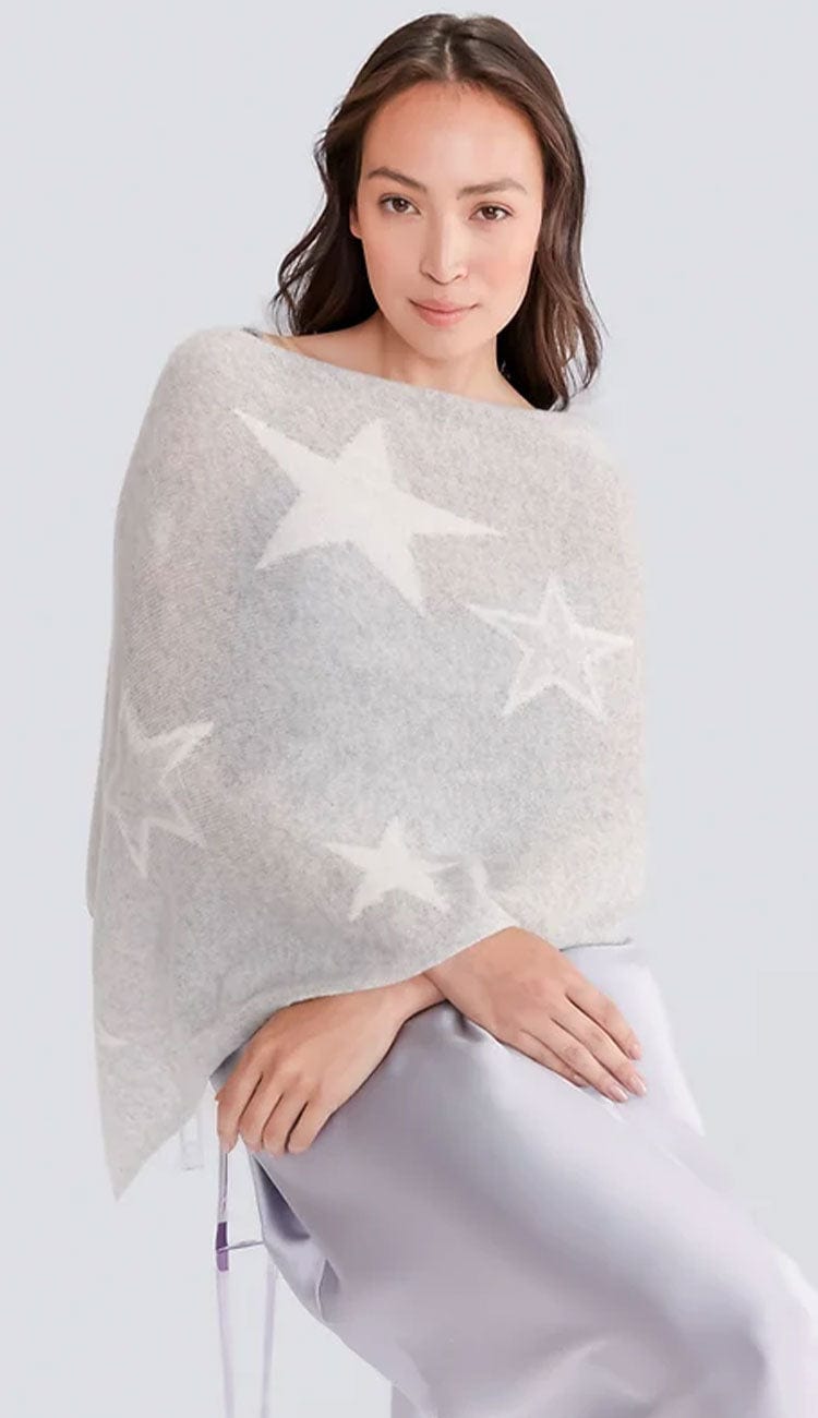 Taylor Star Topper by Alashan Cashmere - Paula & Chlo in Ash & White Front View