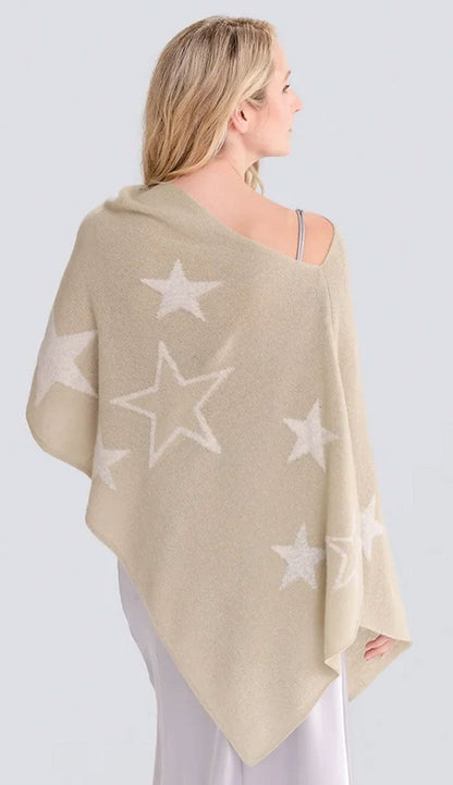 Taylor Star Topper by Alashan Cashmere - Paula & Chlo in White Sage & Cloud back view