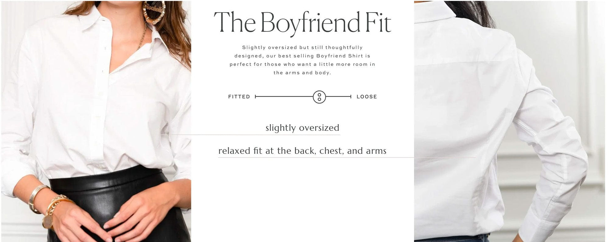 The Shirt - The Boyfriend Shirt in Black - Paula & Chlo fit