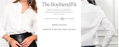 The Shirt - The Boyfriend Shirt in Black - Paula & Chlo fit