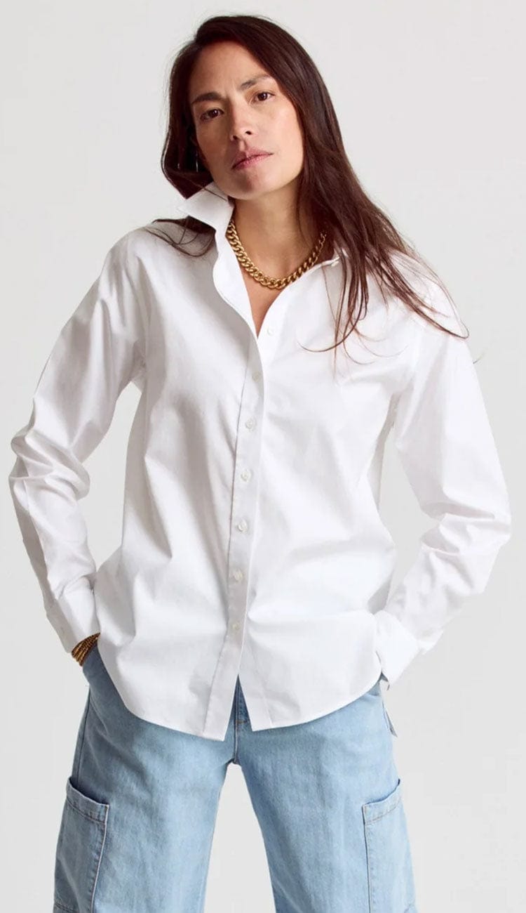 The Boyfriend Shirt White by The Shirt by Rochelle Behrens  - Paula & Chlo
