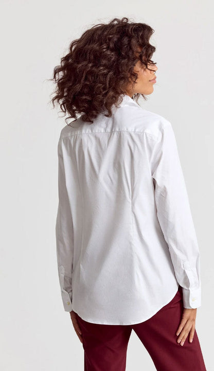 The Boyfriend Shirt White by The Shirt by Rochelle Behrens - Paula & Chlo - back view