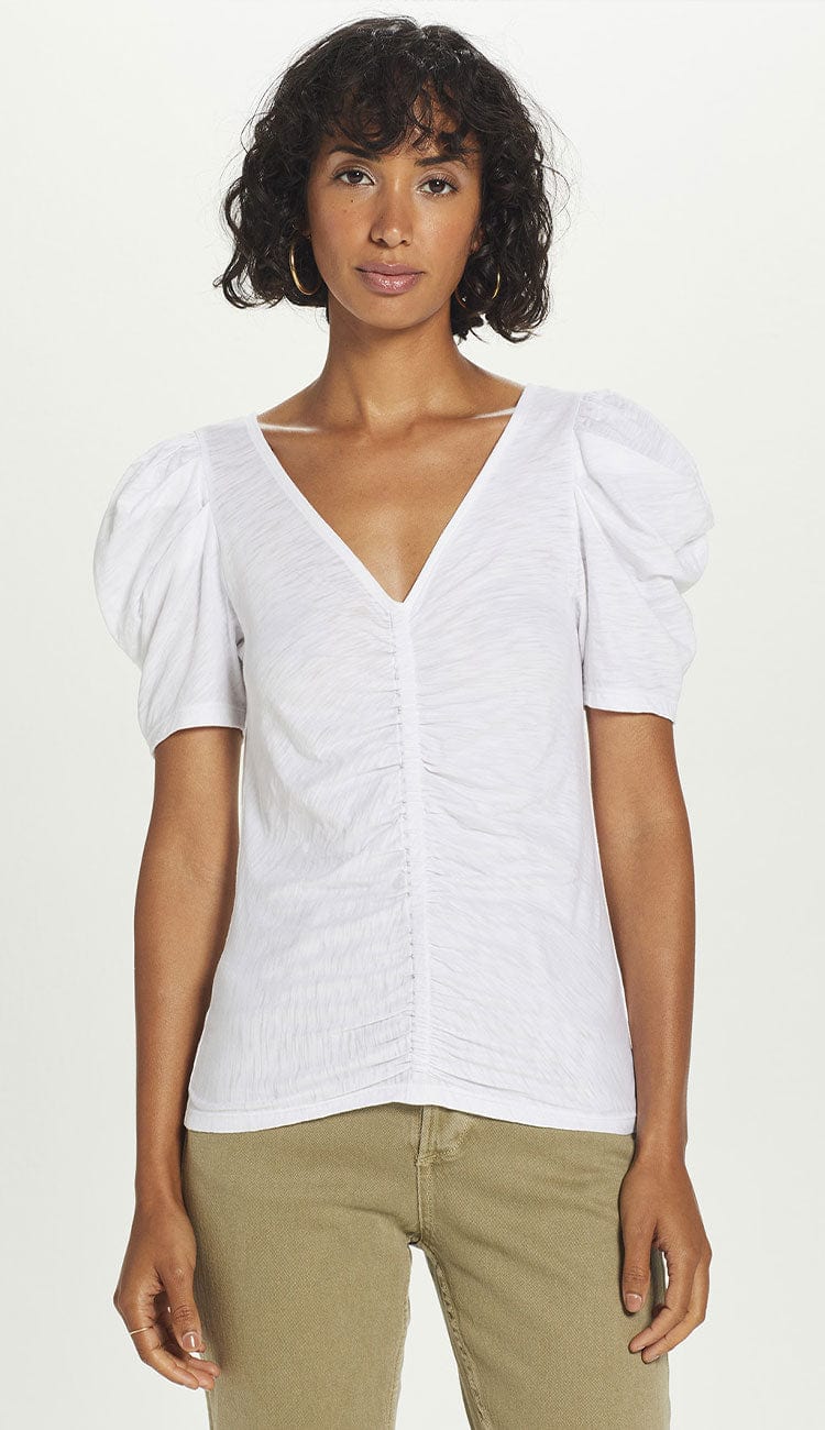 The Dutchess Tee in white by Goldie