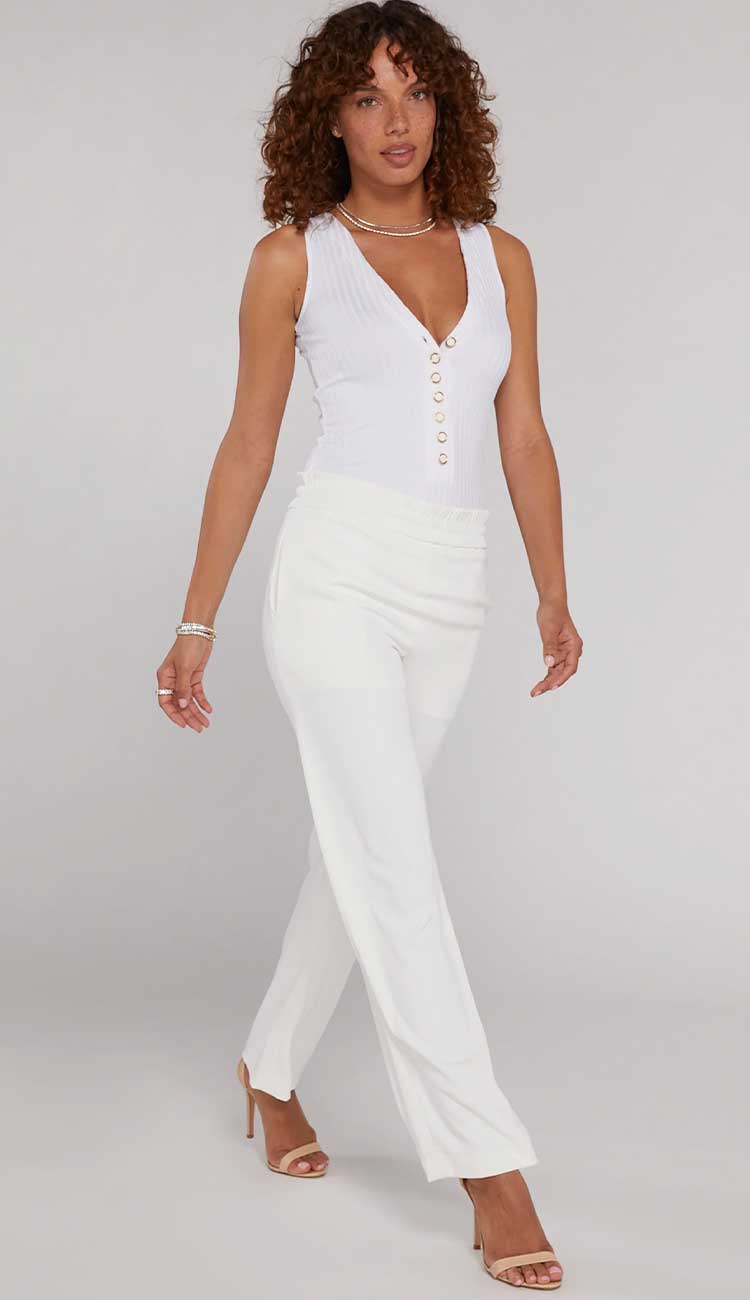 Generation Love Theresa Satin Pants in White at Paula & Chlo