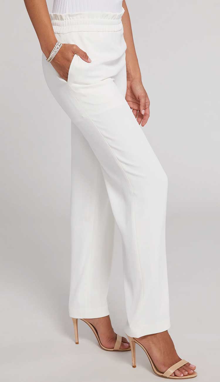 Generation Love Theresa Satin Pants in White at Paula & Chlo - side view