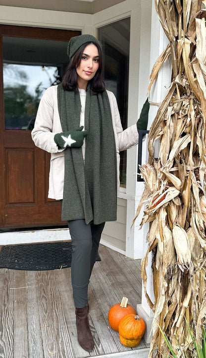 Raffaello Rossi Candy Pant in dark olive women’s slim jogger pant with drawstring waist and zip pockets