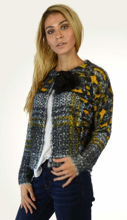 Fur Cardigan Sweater