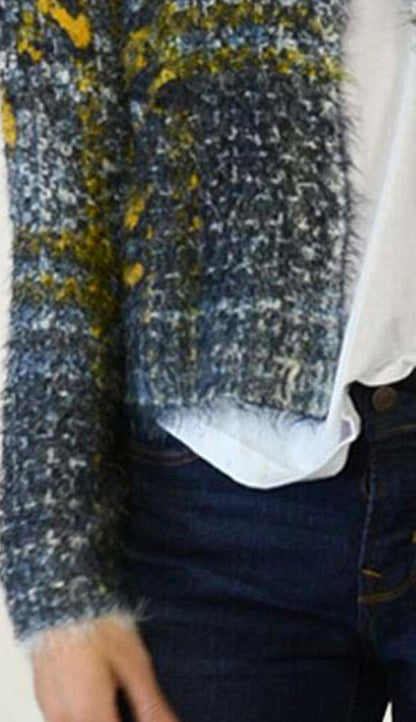 Fur Cardigan Sweater