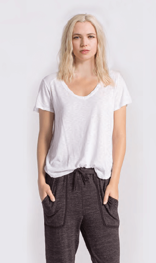 white tee