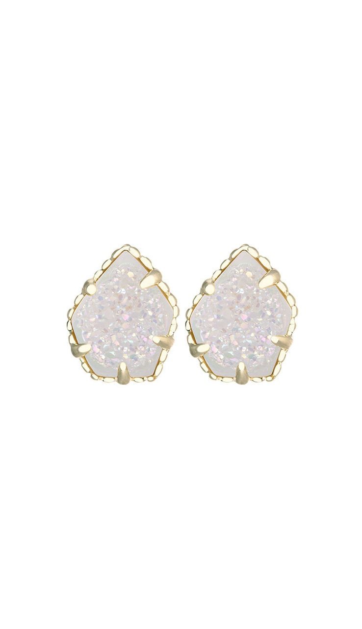 Tessa Stud Earrings - Iridescent Drusy BY KENDRA SCOTT