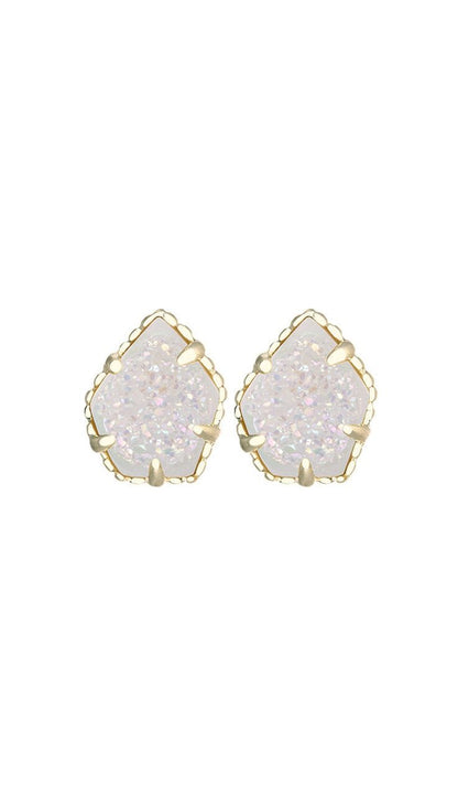 Tessa Stud Earrings - Iridescent Drusy BY KENDRA SCOTT