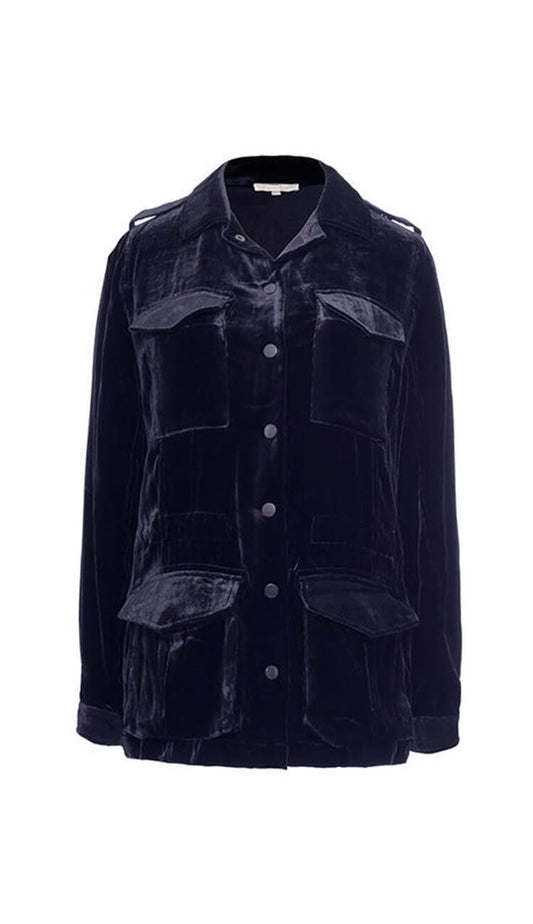 Velvet Army Jacket Navy 