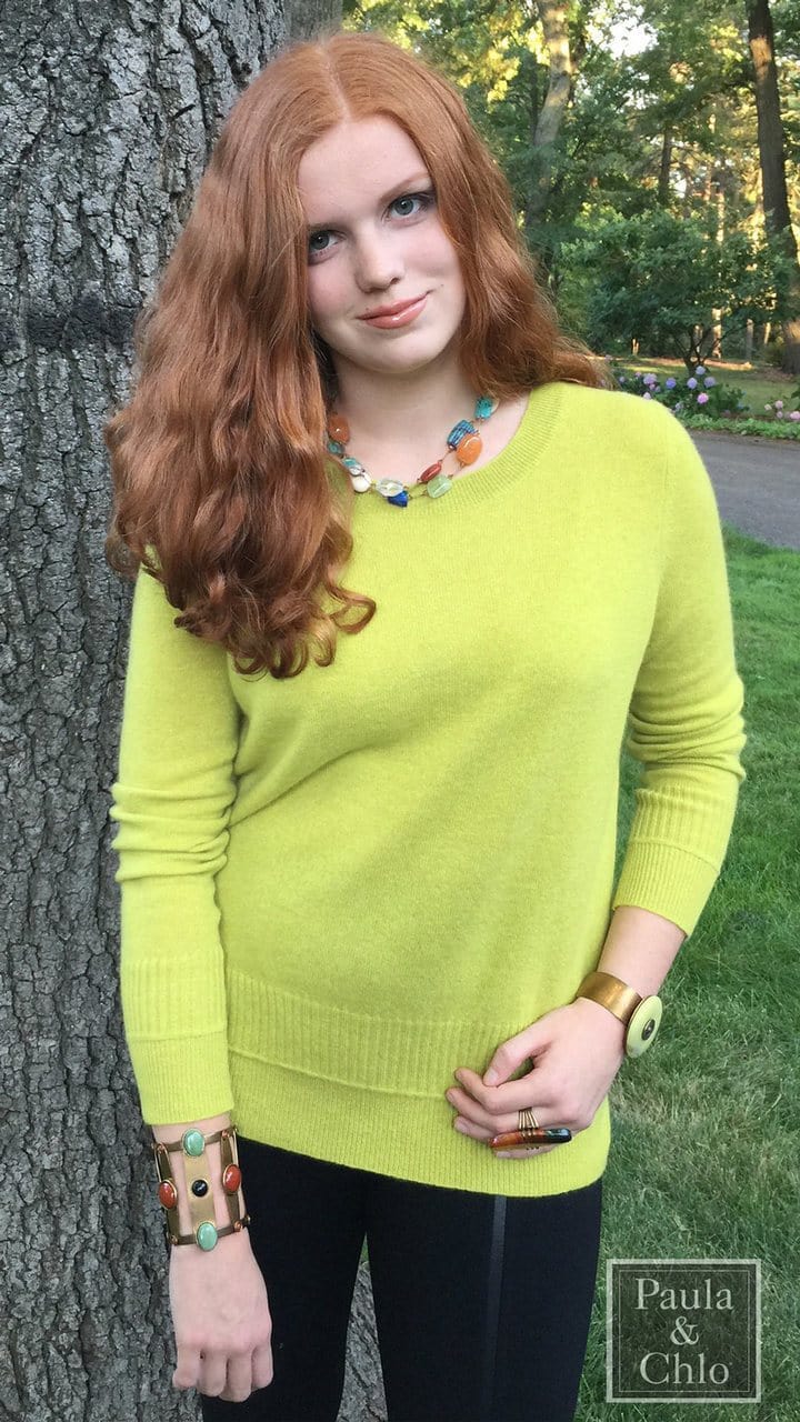 Chartreuse cashmere sweater hotsell