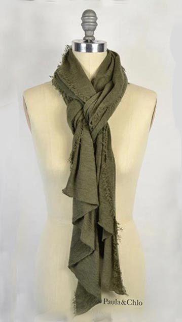 Cashmere Love Scarf - Military 