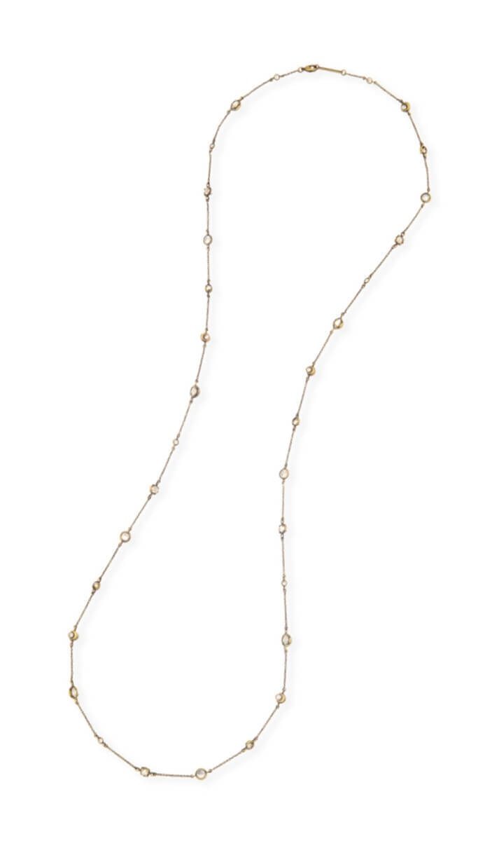 Augie Long Necklace - Antique Brass