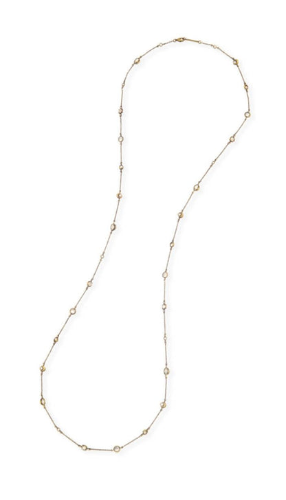 Augie Long Necklace - Antique Brass