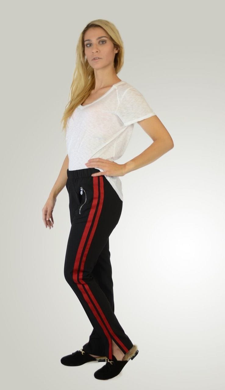 black dress pants with red stripe 36