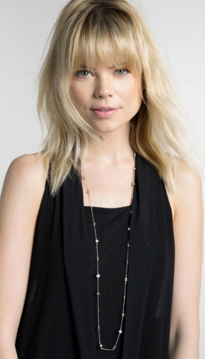 Augie Long Necklace - Antique Brass