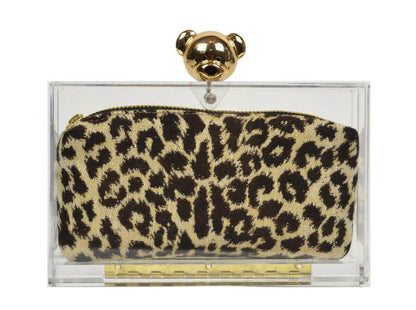 Clair with Bear Clutch