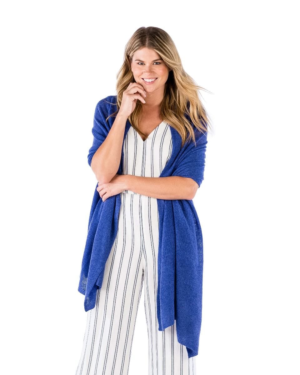 ALASHAN BREEZY TRAVEL WRAP CAPE COD BLUE