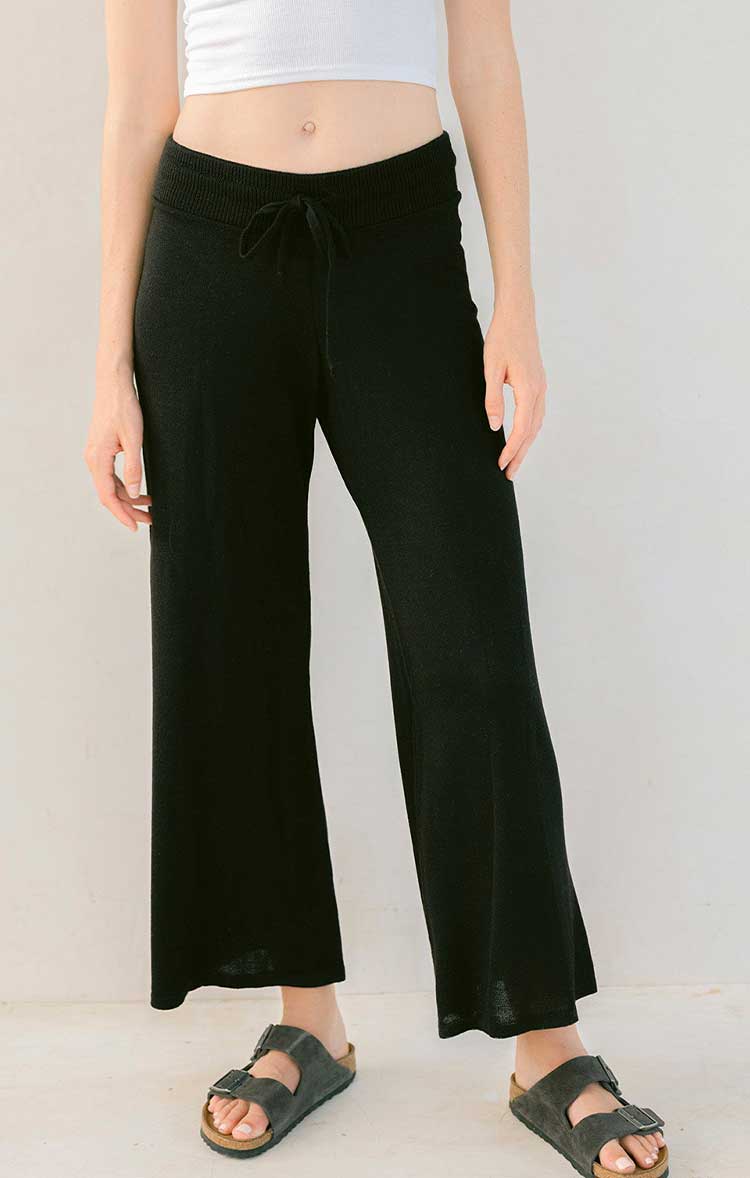 Catalina Pant - Black front view - MerSea - Paula & Chlo