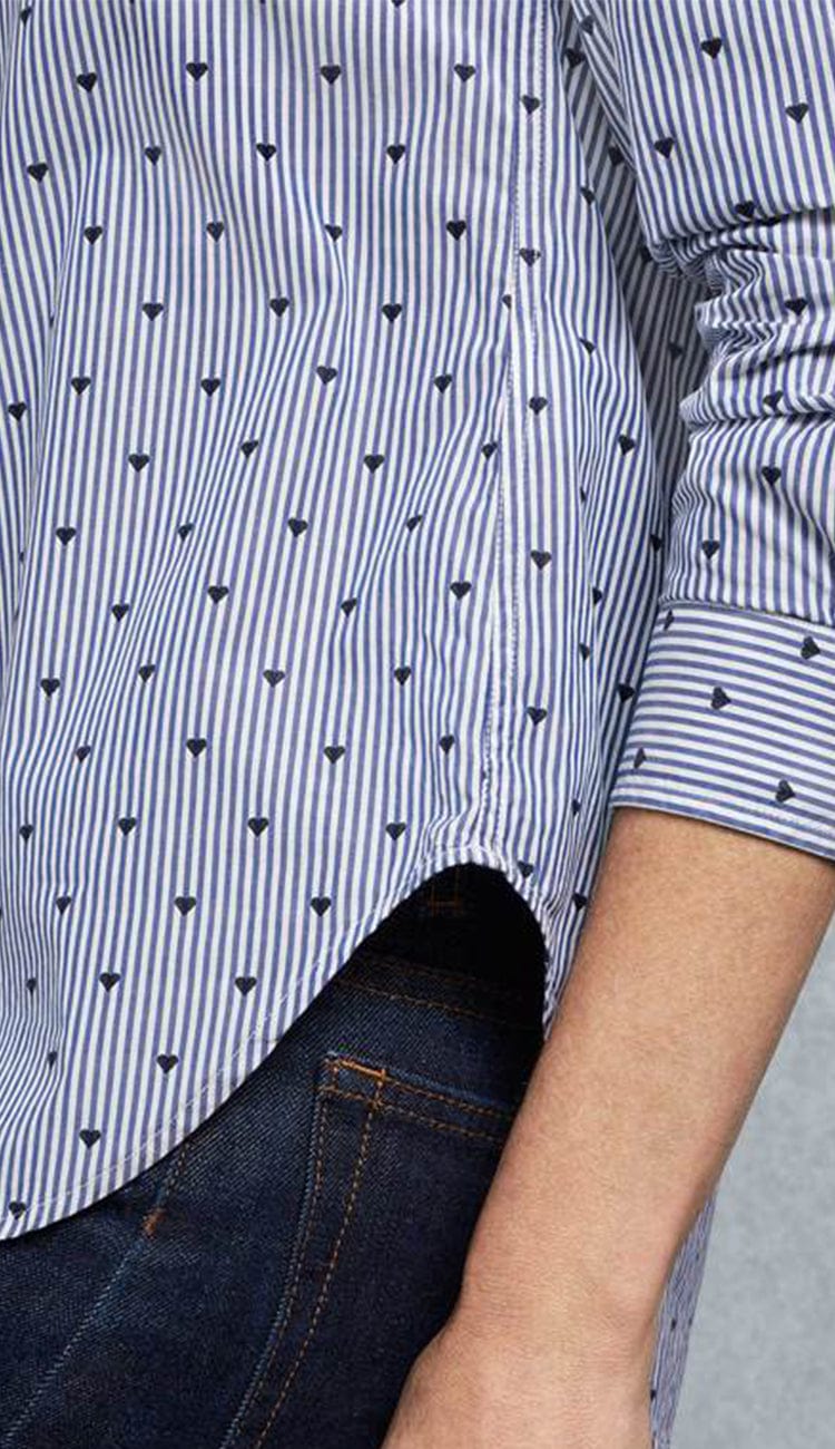 frank & eileen stripes and hearts detail view button down