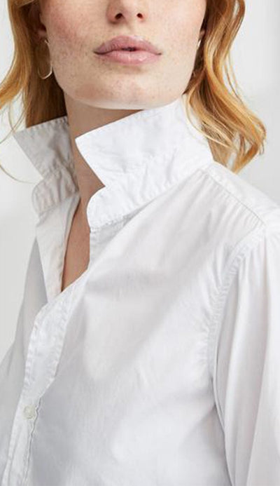 frank italian white poplin white button down by frank and eileen detail view