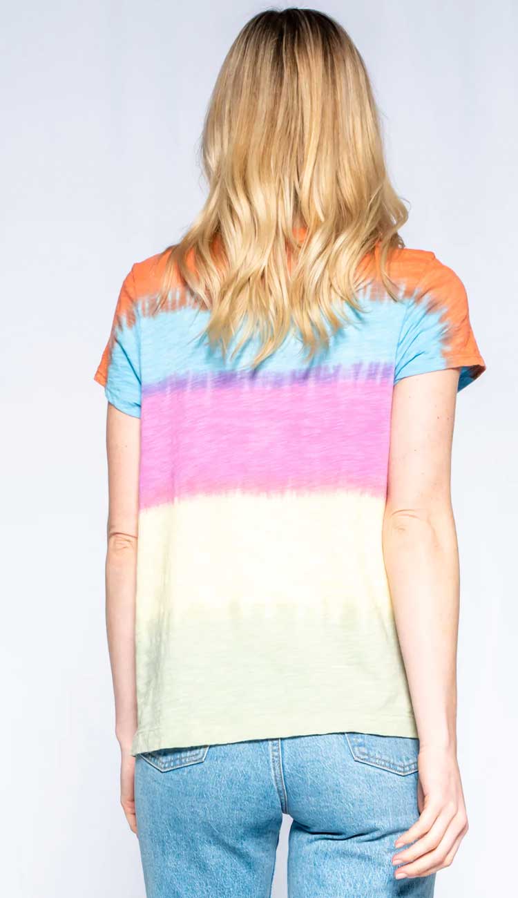 wilt baby fit colorful hand-painted tee back view hibiscus multi - Paula & Chlo