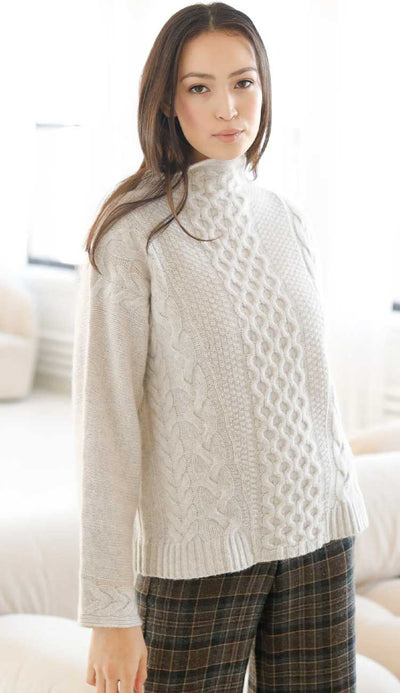 The Nell Cashmere Sweater by Alashan done in Latte - Paula & Chlo