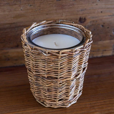 Porch View Home Sanctuary Candle in a French wicker vessel - Paula & Chlo