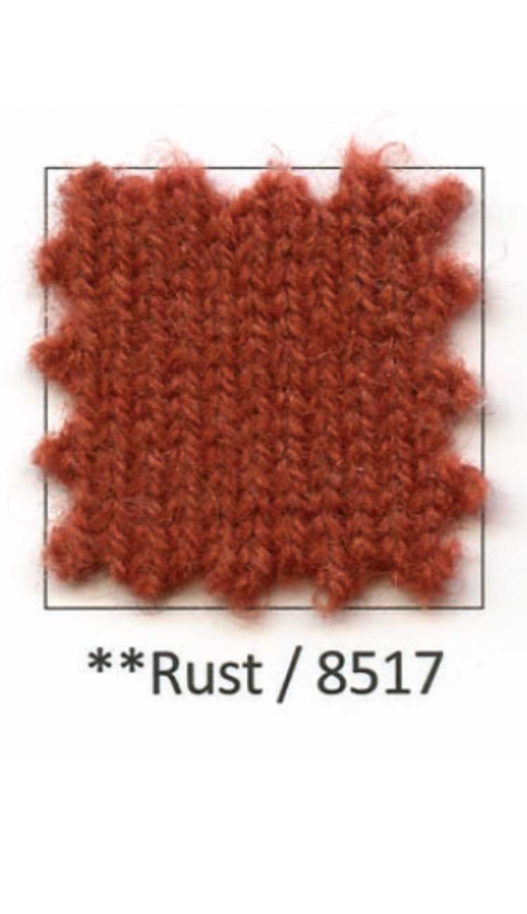 Rust - brick red Alashan cashmere topper color 