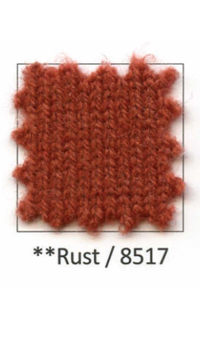 Rust - brick red Alashan cashmere topper color 
