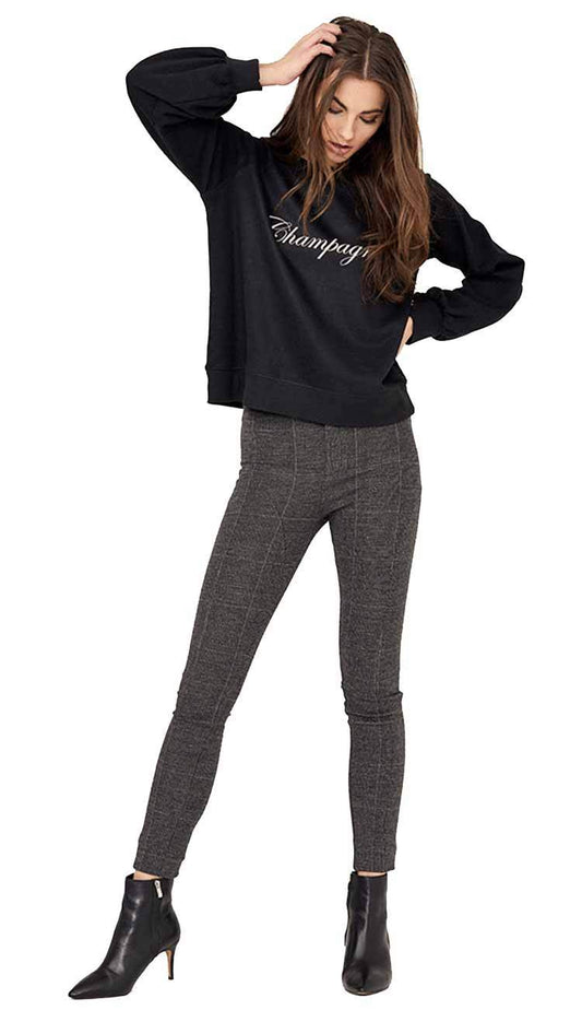 stretch plaid trouser cigarette pant by david lerner