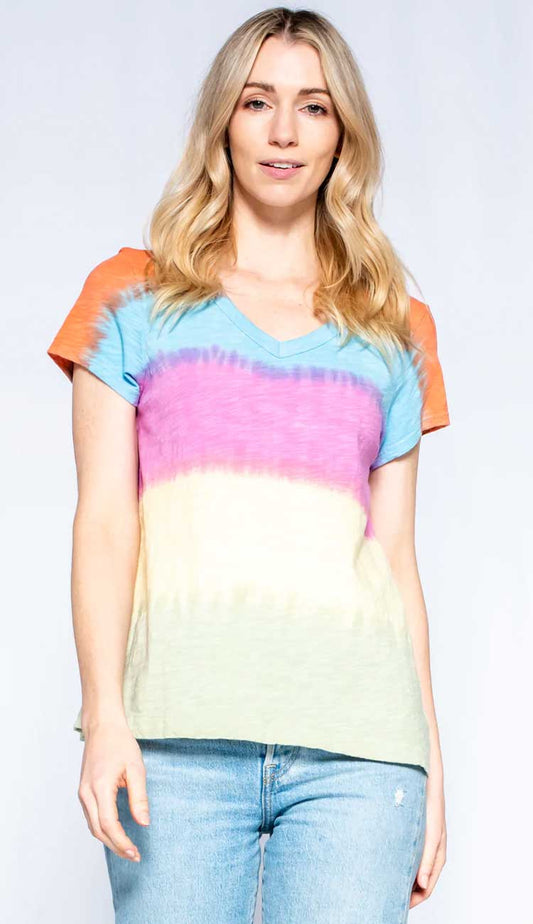 wilt baby fit colorful hand-painted tee  hibiscus multi- Paula & Chlo